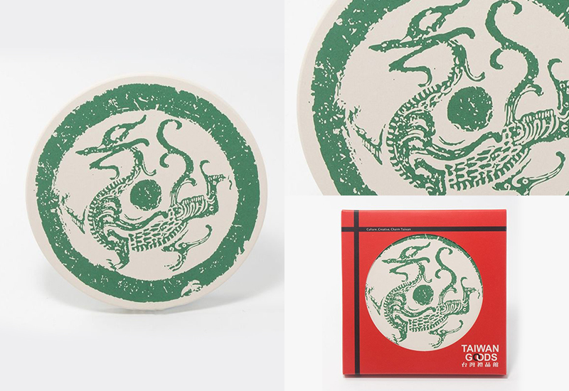 東方魅力 四神獸吸水杯墊-青龍(綠色)