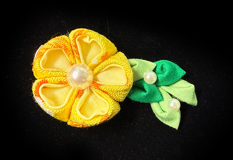 細工纏花雙花髮夾 細工纏花雙花髮夾