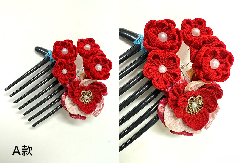 細工纏花雙層繁花髮梳 細工纏花雙層繁花髮梳