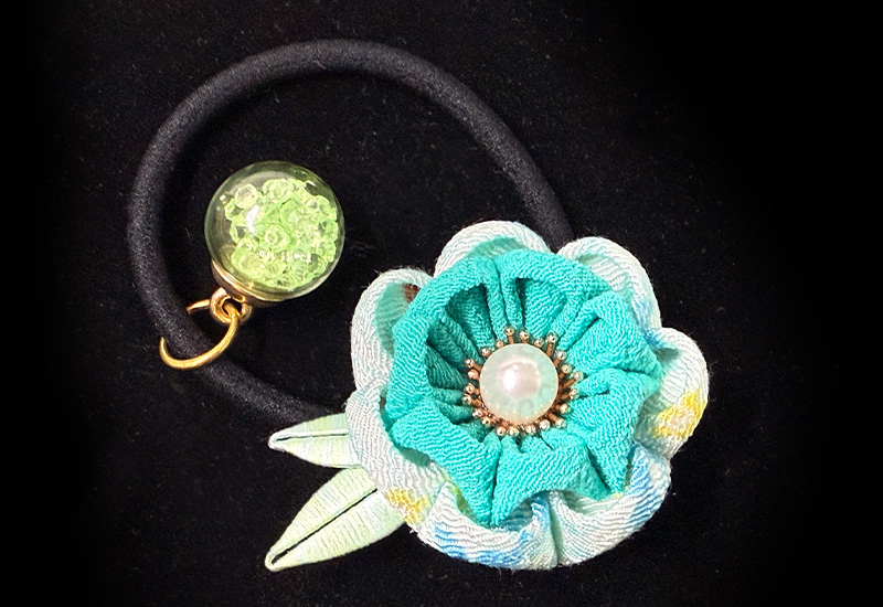 細工纏花雙層髮圈 細工纏花雙層髮圈