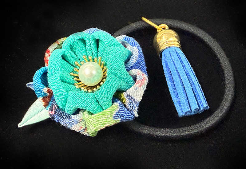 細工纏花雙層髮圈 細工纏花雙層髮圈