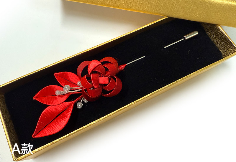 傳統紅春仔花(玫瑰)夾/胸針/髮梳 傳統紅春仔花(玫瑰)夾/胸針/髮梳