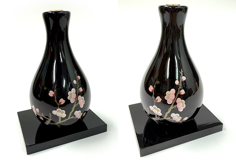 林建正 彩繪小花器-梅 林建正 彩繪小花器-梅