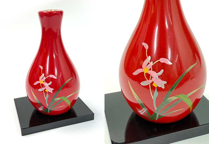 林建正 彩繪小花器-蘭 林建正 彩繪小花器-蘭