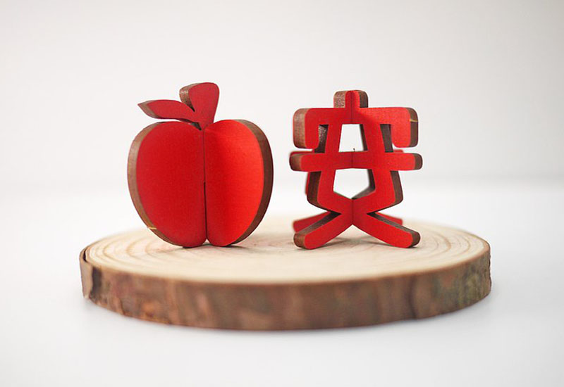 好攸光刻所 迷你平安-喜氣紅(兩個一組)