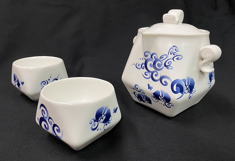 傑作陶 青龍天燈茶具組一壺二杯