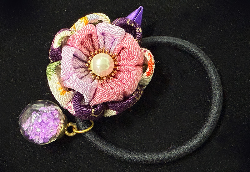 細工纏花雙層髮圈 細工纏花雙層髮圈