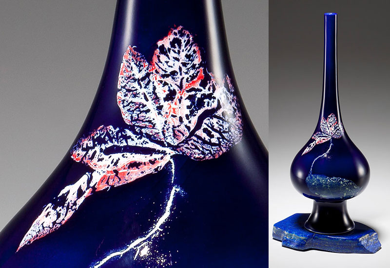 林映汝 木葉藍晶 禪風一輪系列 陶喜 花瓶 花器 藝術品