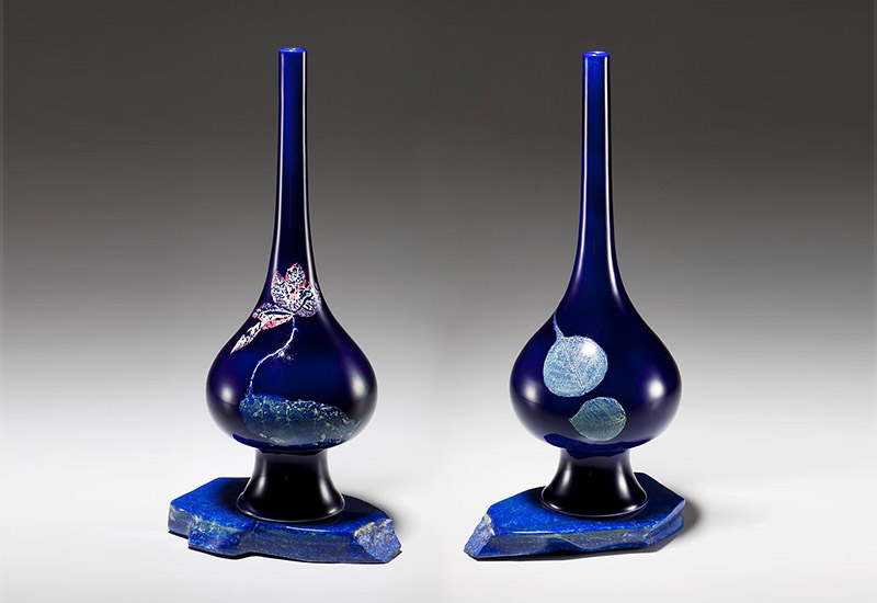 林映汝 木葉藍晶 禪風一輪系列 陶喜 花瓶 花器 藝術品