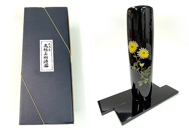 彩繪花器高-菊