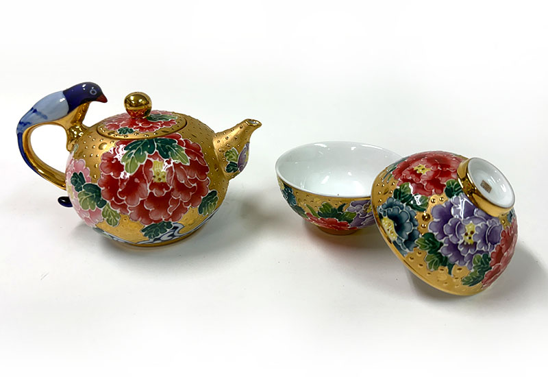 富貴圓滿藍鵲壺組