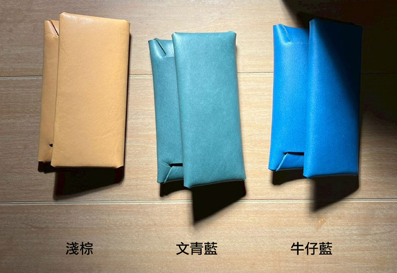 植鞣革名片夾-極簡無縫線設計-零錢包(顏色以現場為準)